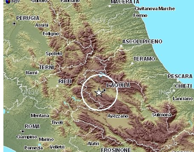 Epicentro terremoto - L’Aquila